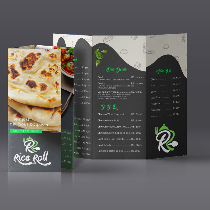 Rice and Roll Menu